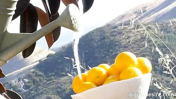 Good outdoor solo on the bench with a gorgeous Jillian Janson