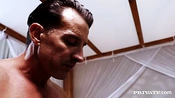 Beautiful doggy style anal fuck with a long-legged redhead Irina Bruni