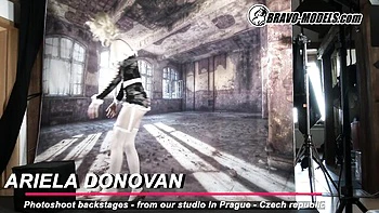 Stockings action with marvelous Ariela Donovan and Ariela from Bravo Models