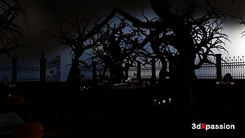 Deep throat xxx with fascinating puss from 3DXPassion