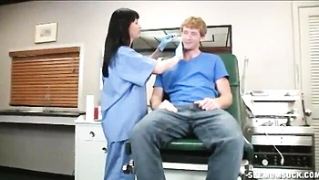 Comely Angie Noir - nurse handjob trailer - Nookies