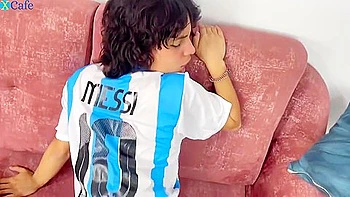 Handsome Lad Fucked His Sexy Slim Latina Step-sis While They Were Watching A Football Match On Tv