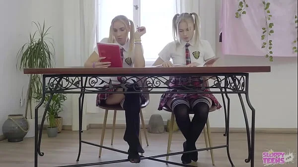 Two girls being STRIPED and FUCKED during a Dictation - Trailer#03 Mimi Cica & Lulu Love