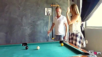 Lady Bugs Ass Destroyed During Biliard Match