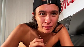 Big tits amateur Mackenzie sucks this dick