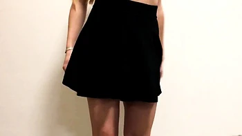 No Panties Under My Skirt - Amateur Teen Webcam Solo