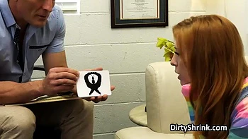 Perv ginger patient wants doctors dick deep in her mouth and pussy