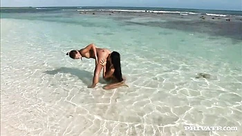 Lesbian outdoor scissoring with Regina Moore and Sabrina Sweet