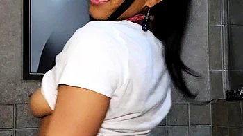 Amateur asian teen licks ass and sucks cock