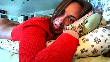 Cute curly brunette solo webcam masturbation