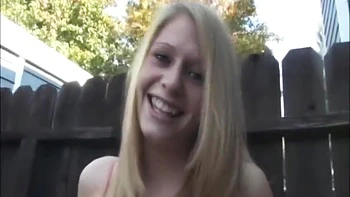 Blonde Babe Topless Handjob