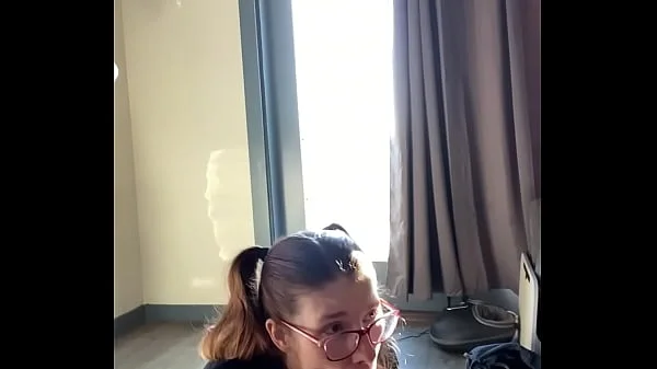 Hottie with Glasses gets blasted in the face