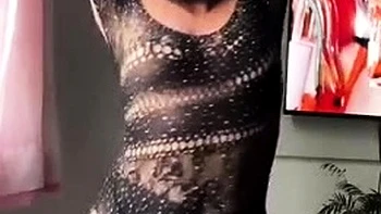 Trans babe in a sensual solo play ,exploring herself deeply