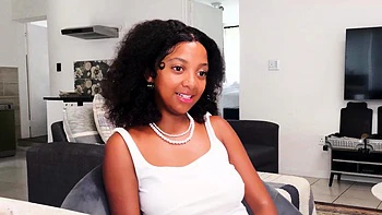 Black teen wannabe model on 1st casting