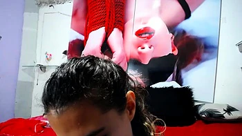 Amateur Blonde Fucks Herself Anal in Latex