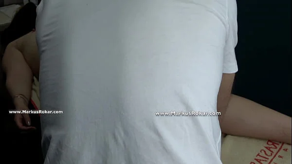 Masseur Fingering her Big White Fat Ass While his Husband Call her in Phone!