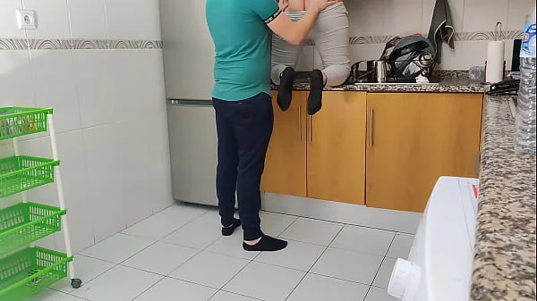 Cuckold wife on the kitchen