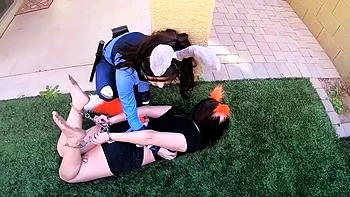 Femdom Mistresses Fuck Loser with Strapon BDSM