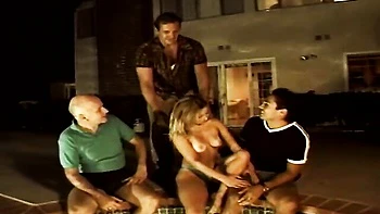 Hot Cougar and Blonde Cumshots in My Wife Club Threesome