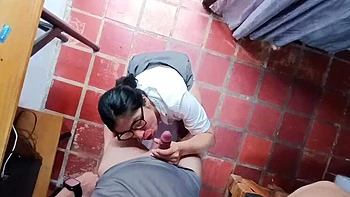 Colombian Teen Gets Rough Anal After School Creampie