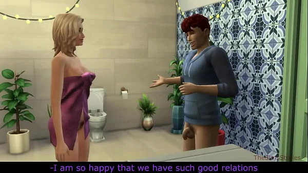 Sims 4, my voice, Seducing milf step mom was fucked on washing machine by her step son