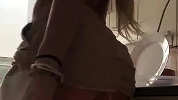 Dani Berry Standing Masturbation In The Kitchen