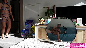 Stunningly beautiful blue eyes slut fucked and creampied