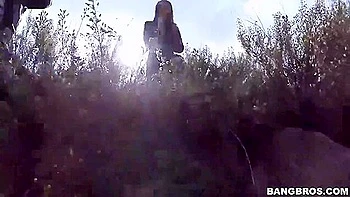 Hardcore Pussy Fuck On The Open Air With Busty Asian