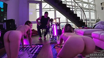 Sporty Teens Melesa and Muna Make Out Lesbian Backstage