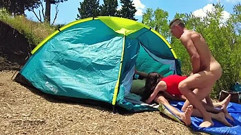 Beach Gangbang: Two Cocks Fuck Katty While Hubby Watches