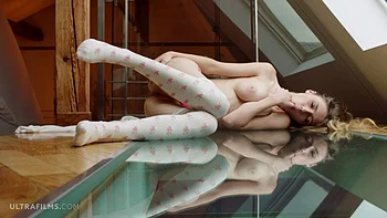 Big Tits Babe Fucks Dildo Hard