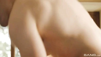 Busty Redhead Esluna Love Rides Big Cock in Kitchen