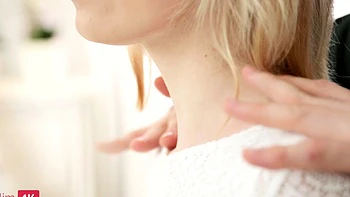 BF Massages Blonde Babe Before Threesome Anal Fuck