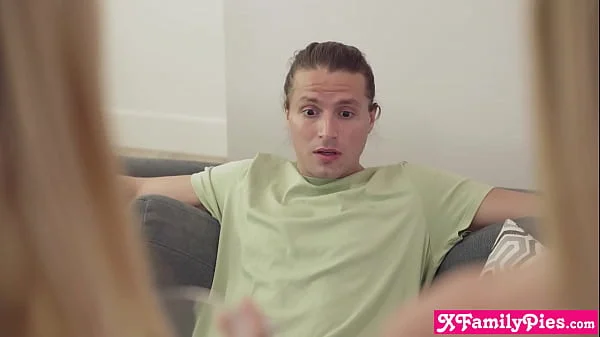 XFamilyPies.com - Lets see how far stepbro can shoot his cum on teen stepsister Molly Little and her bff Khloe Kapri