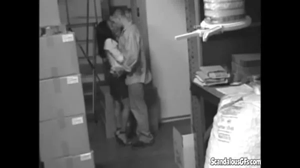 Hot Sexy Babe Sucking and Fucking her pussy at the stock room