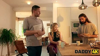 Daddy Fucks Blonde with Perfect Tits & Ass, Cheating Girlfriend