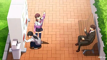 Hard Hentai: Ahegao Girl Cums on Big Tits