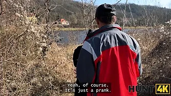 Public BJ Fails! Stranger Catches Us, Joins The POV Cuckold Fuck