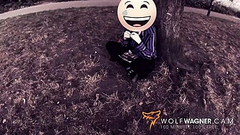 Mia Blow's big tits blowjob in public POV cum