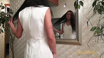 Russian MILF Fingers Her Pussy Solo