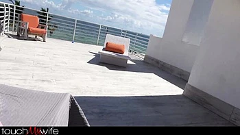 Petite ebony hotwife Levi Cash sucks big cock in pov blowjob