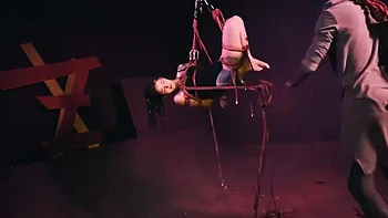 Lily Lu Bound and Suspended in Shibari BDSM