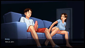 Lucky Guy Gets MILF Landlady’s Kiss & Footjob from GF - 3D Sex