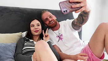 Russian Girlfriend Selfie Turns into Rough Bed Fuck