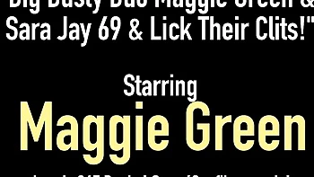 Sara Jay and Maggie Green's hot lesbians lick & masturbate