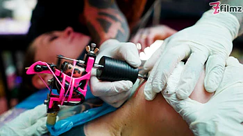 Tattooed Fourplay: Merry’s Anal Ride with Double Blowjob & Facial