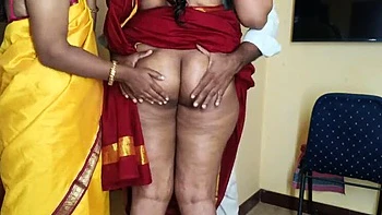 Homemade Indian Wife Threesome with Tamil Maid & Teacher in 4K