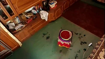 SchoolPrincess MILF with Big Natural Tits Sucks Huge Cock at Home