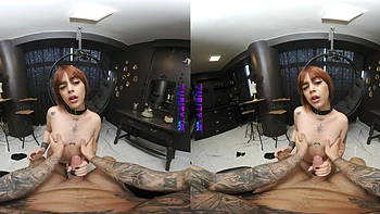 Ariane Kimiko’s horny awakening blowjob in thong