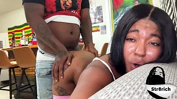 Christmas Anal Slut: Hot Stepsister Takes BBC Doggy & Missionary